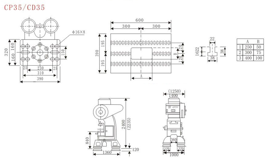 HW-press 35T C型三圓導柱沖床